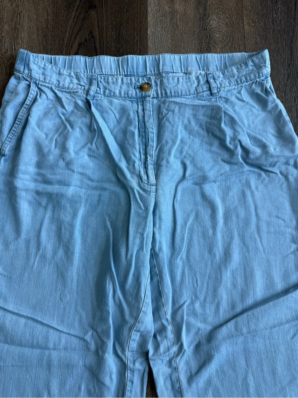 J. Jill Light Blue Wide-Leg Chinos Size 14